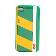  Premium Stylish Texi Protective Case for iPhone4G(Yellow + Green)