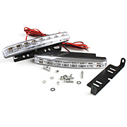  Universal 8-LED Daytime Running Fog Lights for Car (White light, Pair)