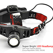  1-Cree LED Headlamp with Battery (Black)
