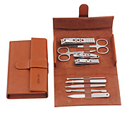 Stainless Steel Manicure Kit (10 Packs,coffee)