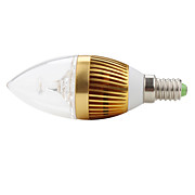  E14 Warm White 3-LED 3000-3300k Candle Light Bulb (3W, 300Lm, 90-265V)