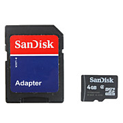  4GB Sandisk carte mémoire microSDHC et adaptateur microSDHC (classe 4)