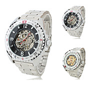  Men's Alloy Analog Mechanical Wrist Watch 9501 (Silver)