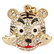  16GB Tiger Style USB Flash Drive Necklace (Gold)