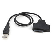  USB to Micro SATA 7+6 Pin Adapter