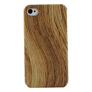  houten graan strepen patroon beschermhoes voor iPhone 4 en 4s (bruin)