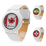  unisexe pu analogique Quartz 0687c (blanc)