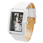  Women's PU Analog Quartz Wrist Watch 2354 (White)