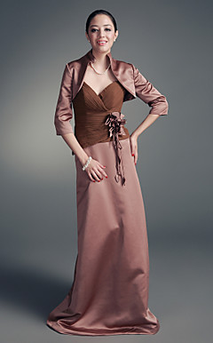 SYEIRA - Vestido de Damas em Chifon e Cetim com Xale