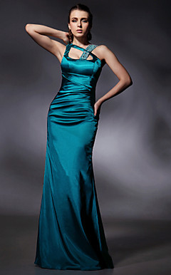 Trumpet/Mermaid Floor-length Sleeveless Stretch Satin Evening Dress
