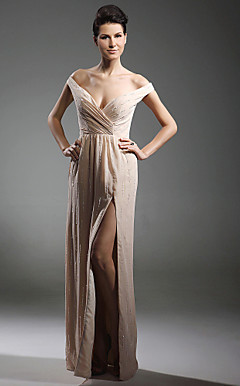 Chiffon Sheath/ Column V-neck Floor-length Evening Dress inspired by Kate Hudson
