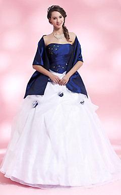 WEDA - Vestido de Noche de Organza y Tafetán con Bolero