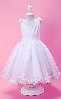 QUIANA - kjole til blomsterpige i organza og satin