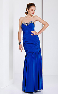 cariño palabra de longitud vestido de noche jersey trompeta / sirena