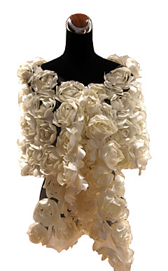 dentelle luxueuse en satin fleurs de mariage / châle occasion spéciale