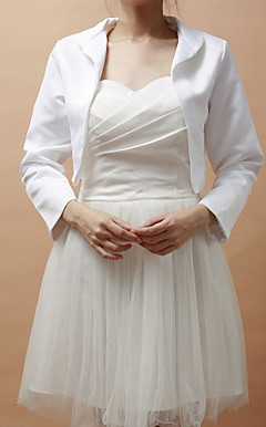 Gorgeous Long Sleeve Satin Special Occasion Jacket/Wedding Wrap(More Colors)