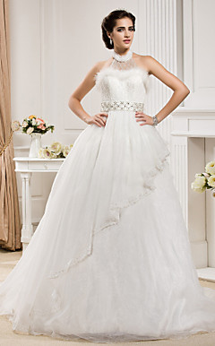 Abito di sfera di alta Organza Abito da sposa