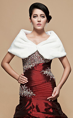 Gorgeous Faux Fur Wedding / Special Occasion Shawl / Wrap (More Colors)
