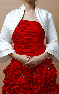 3/4-length Bell Sleeves Satin Special Occasion Jacket/ Wedding Wrap (More Colors)