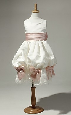 Satin Flower Girl Dress With Sash