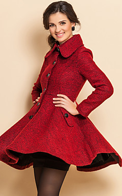 ts vintage revers flæse tweed frakke