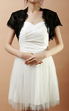 Elegant Short Sleeve Lace Wedding/Evening Jacket/Wrap (More Colors)