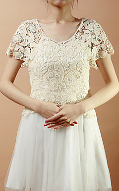 Lovable Short Sleeve Cotton Casual/Party Jacket/Wrap (More Colors)