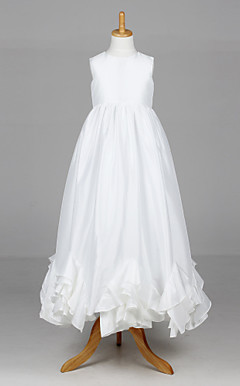 Beautiful Sleeveless Satin Wedding/Evening Flower Girl Dress