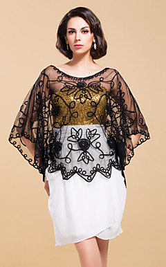 Delicate Tulle With Lace Party / Evening Jacket/Wrap (More Colors)