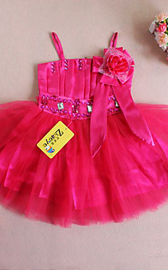 Nice Ball Gown Spaghetti Straps Satin/Tulle Wedding/Evening Flower Girl Dress