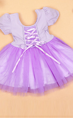 Doce algodão de manga curta / tule casamento / Evening vestido da menina flor