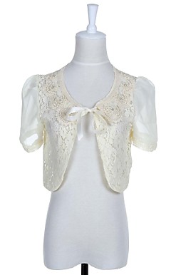 Chic Chiffon / Lace Evening / envoltório / Jacket (mais cores) Casual