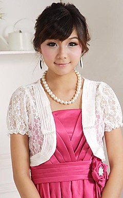 Short Sleeve Lace Evening/Casual Wrap/Jacket (More Colors)