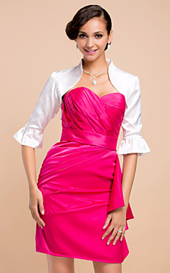 Elegant Half Sleeve Satin Evening / Wedding Wrap / Jacket (Flere Farger)