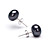  14k Gold Black 7.5-8mm AAA Freshwater Pearl Earring
