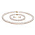  Gorgeous 14k White Freshwater Pearl Jewelry Set Including Necklace, Earrings And Bracelet