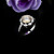 mode zircon cubique anneau plaqué rhodium - cz ring ryx3-0057 champagne (szy120)