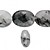  perle, tourmalinated quartz (naturel), de forme ovale à facettes 20x15mm. vendus par 16 pouces volet