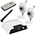 2,4 g 4-channel kit sem fio com câmera de visão noturna 2x sem fio