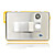  2go 2.4 pouces avec lecteur mp5/mp3 clip appareil photo numérique à haut-parleur argent / jaune (mxq