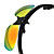  2 Go de lunettes de soleil de revêtement lecteur mp3 avec lentille jaune (sm-05-4)