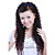  longue synthétique cheveux bruns bouclés postiche 3/4 serre-tête