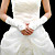  Satin Fingerless Bridal Elbow Length Gloves