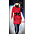  Double Breasted Long Sleeves Round Neckline A-line Satin Belted Wool Women's Coats(0104AK009-0676)