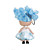  Cute Doll Clock Keychains (Assorted 2-Pack)