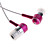 écouteurs branchés roses pour iPod et MP3