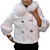  Three-Quarter Sleeve Genuine Fox Fur Collar/  Rabbit Fur Jacket Women's Fur Pea Jacket More Colors (0107AL006-0736)