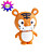  4gb tigre de style lecteur flash USB (orange)