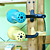  Table Light with Clip in Yellow and Green Color (E27 Bulb Base)