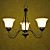  campos e jardim candelabro 3-luz negra linear (0810-2110-3b)